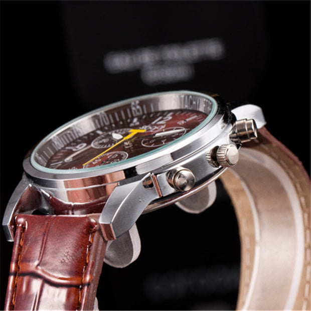 Three-eye casual male and female students quartz watch