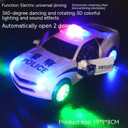 Dancing Deformation Rotating Police Car Electric Toy