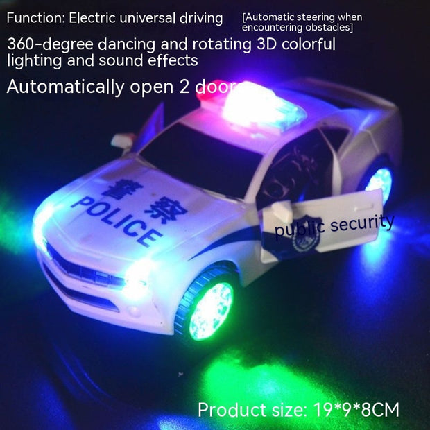 Dancing Deformation Rotating Police Car Electric Toy
