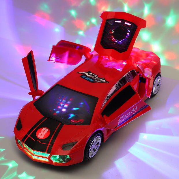 Dancing Deformation Rotating Police Car Electric Toy