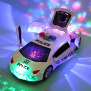 Dancing Deformation Rotating Police Car Electric Toy