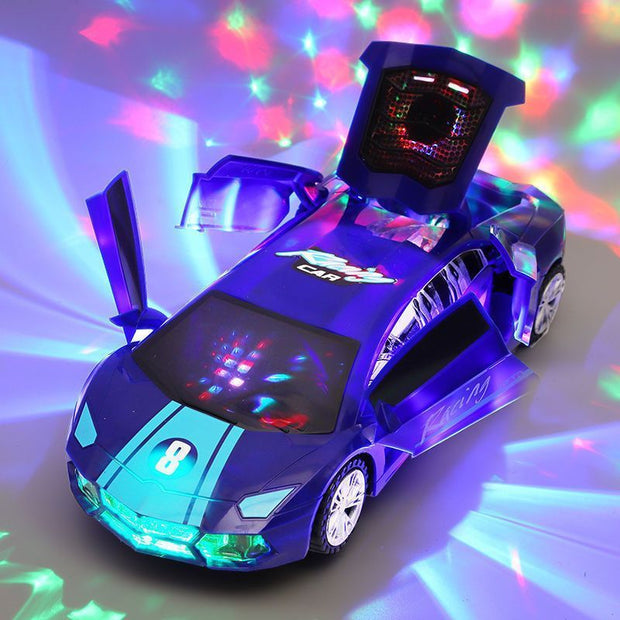 Dancing Deformation Rotating Police Car Electric Toy