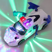 Dancing Deformation Rotating Police Car Electric Toy