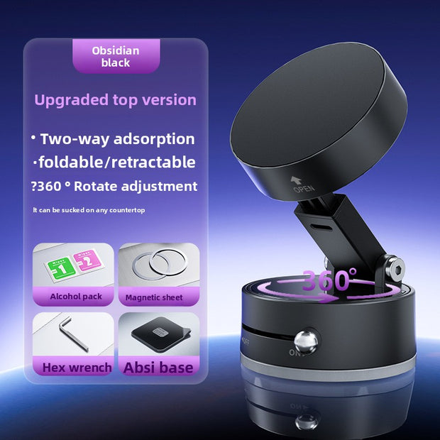 Vacuum Magnetic Mobile Phone Holder with octopus bionic suction cup for strong grip on smooth surfaces like glass, tile, and metal. Ideal for hands-free use.