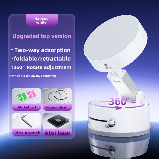 Vacuum Magnetic Mobile Phone Holder with octopus bionic suction cup for strong grip on smooth surfaces like glass, tile, and metal. Ideal for hands-free use.