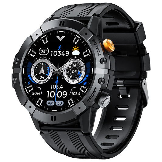 New C29 Bluetooth Call Smart Watch Outdoor Three-proof Blood Pressure Sports 1.52inch Round Screen Men&#039;s Watch