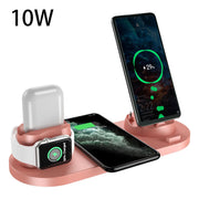Wireless Charger For iPhone Fast Charger For Phone Fast Charging Pad with 6 in 1 Dock Station charging iPhone, Apple Watch, and AirPods simultaneously.