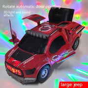 Dancing Deformation Rotating Police Car Electric Toy