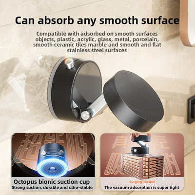 Vacuum Magnetic Mobile Phone Holder with octopus bionic suction cup for strong grip on smooth surfaces like glass, tile, and metal. Ideal for hands-free use.