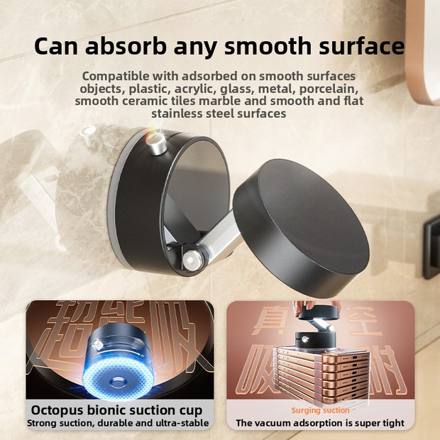 Vacuum Magnetic Mobile Phone Holder with octopus bionic suction cup for strong grip on smooth surfaces like glass, tile, and metal. Ideal for hands-free use.